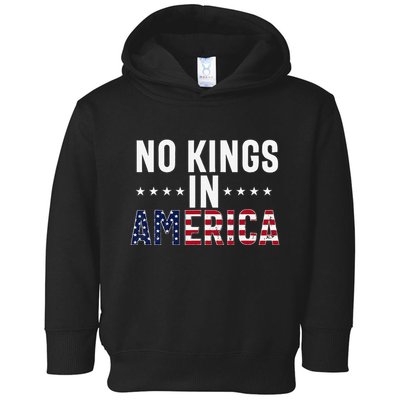 No Kings In America Flag Protest Save Democracy Toddler Hoodie