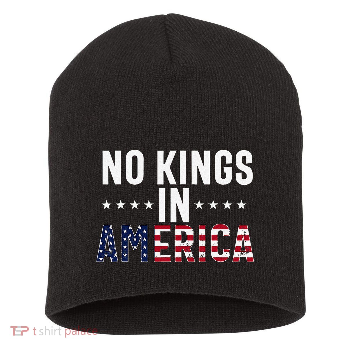 No Kings In America Flag Protest Save Democracy Short Acrylic Beanie