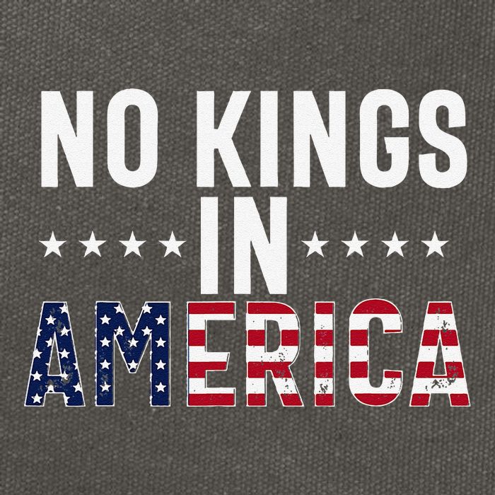 No Kings In America Flag Protest Save Democracy Cotton Canvas Backpack