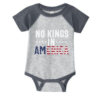 No Kings In America Flag Protest Save Democracy Infant Baby Jersey Bodysuit