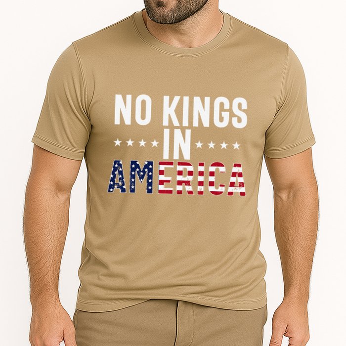 No Kings In America Flag Protest Save Democracy Cooling Performance Crew T-Shirt
