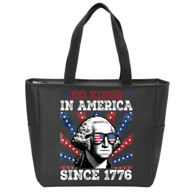 No Kings In America Since 1776 USA Flag Vintage Zip Tote Bag
