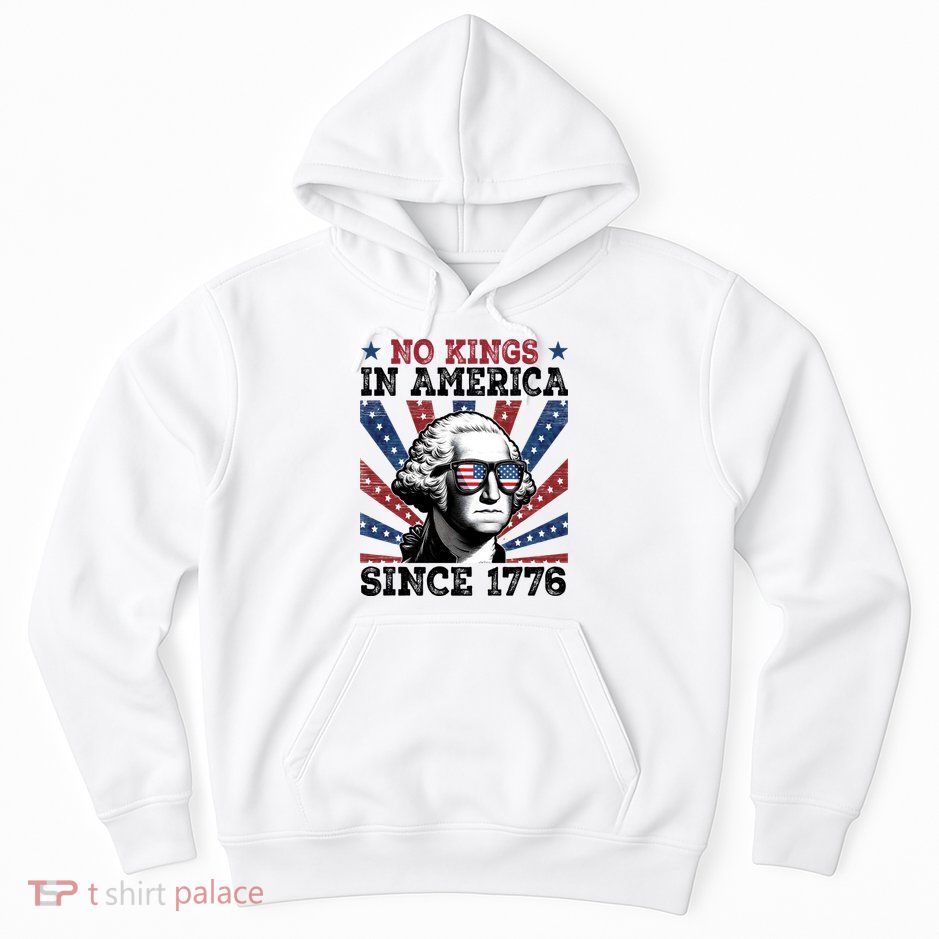 No Kings In America Since 1776 USA Flag Vintage Hoodie