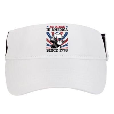 No Kings In America Since 1776 USA Flag Vintage Adult Drive Performance Visor