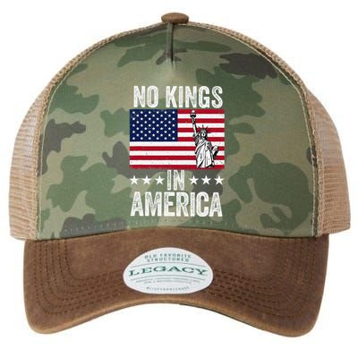 No Kings In America Flag Protest Save Democracy Legacy Tie Dye Trucker Hat