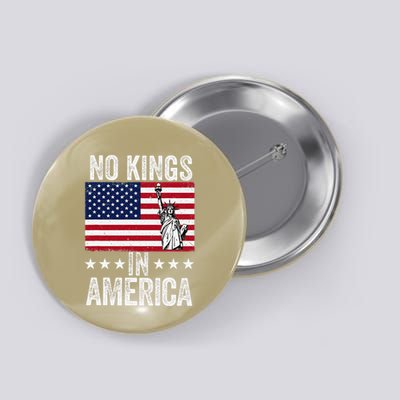No Kings In America Flag Protest Save Democracy Button