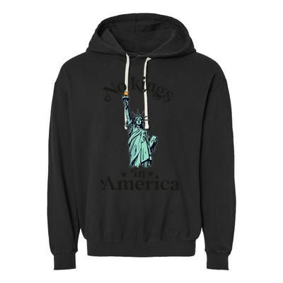 No Kings In America Flag Protest Save Democracy Garment-Dyed Fleece Hoodie