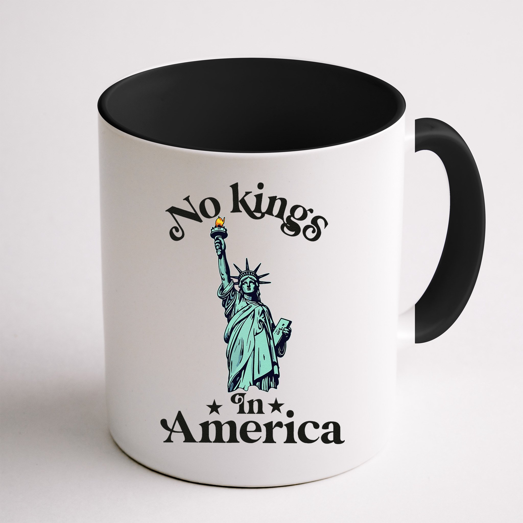 No Kings In America Flag Protest Save Democracy Mug