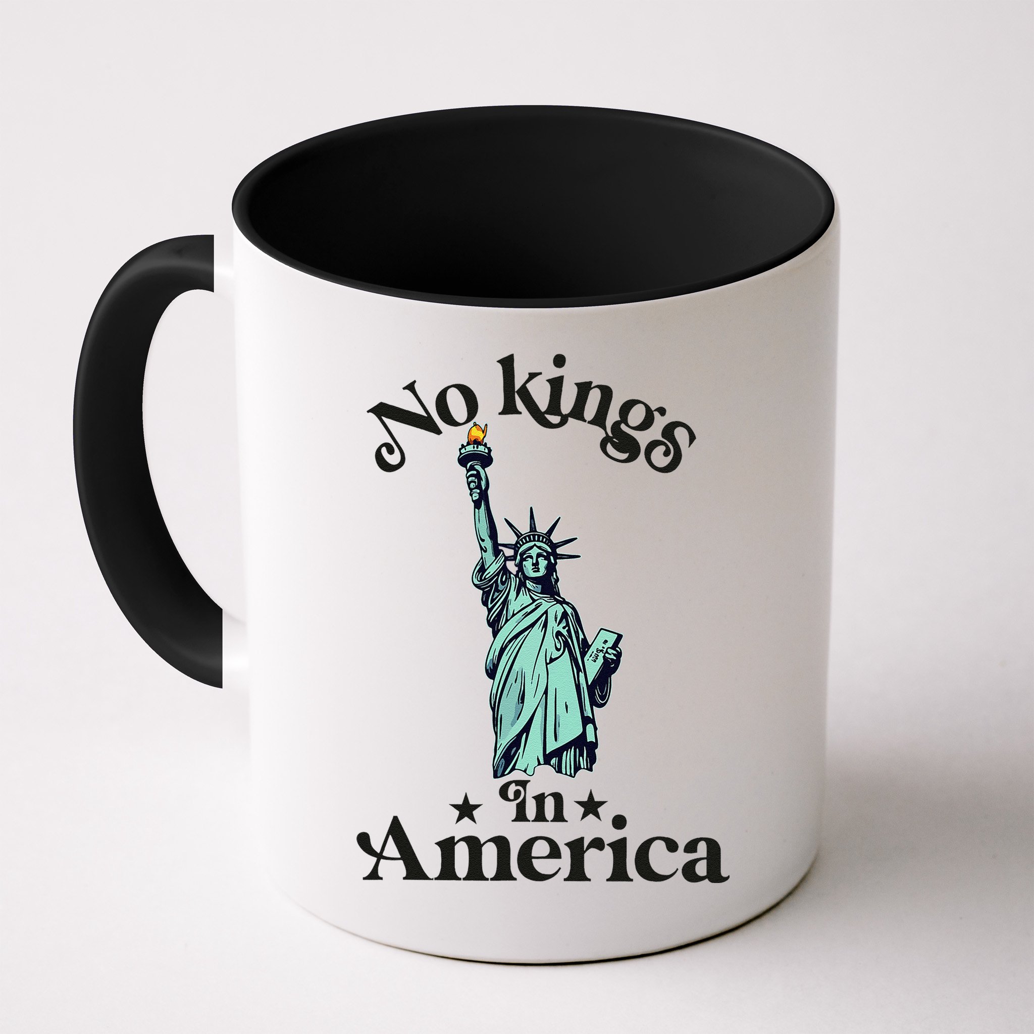 No Kings In America Flag Protest Save Democracy Mug