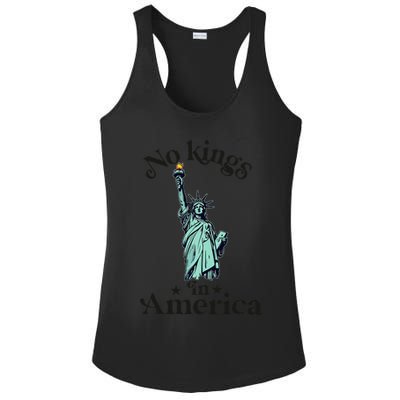 No Kings In America Flag Protest Save Democracy Ladies PosiCharge Competitor Racerback Tank