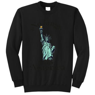 No Kings In America Flag Protest Save Democracy Tall Sweatshirt