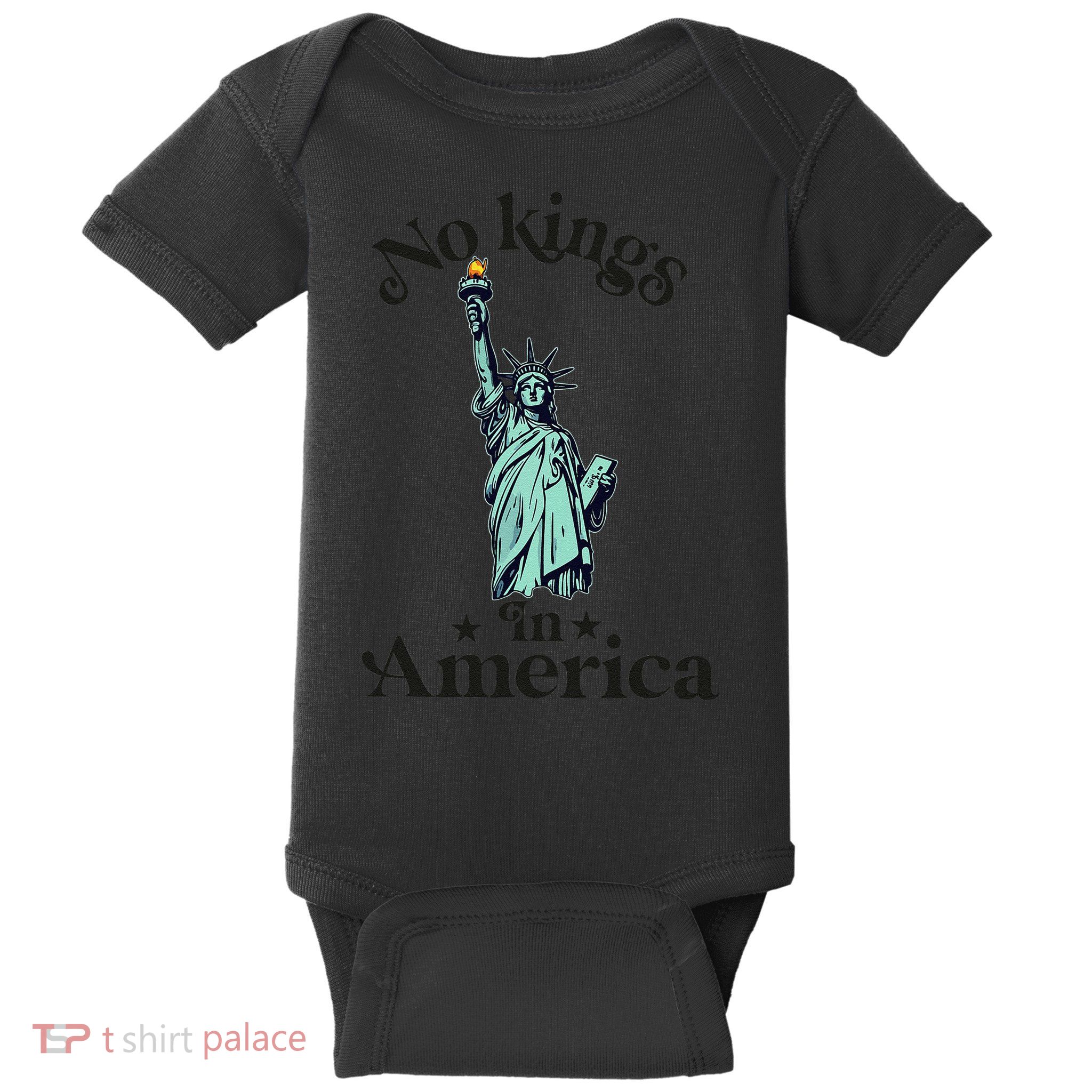 No Kings In America Flag Protest Save Democracy Baby Bodysuit