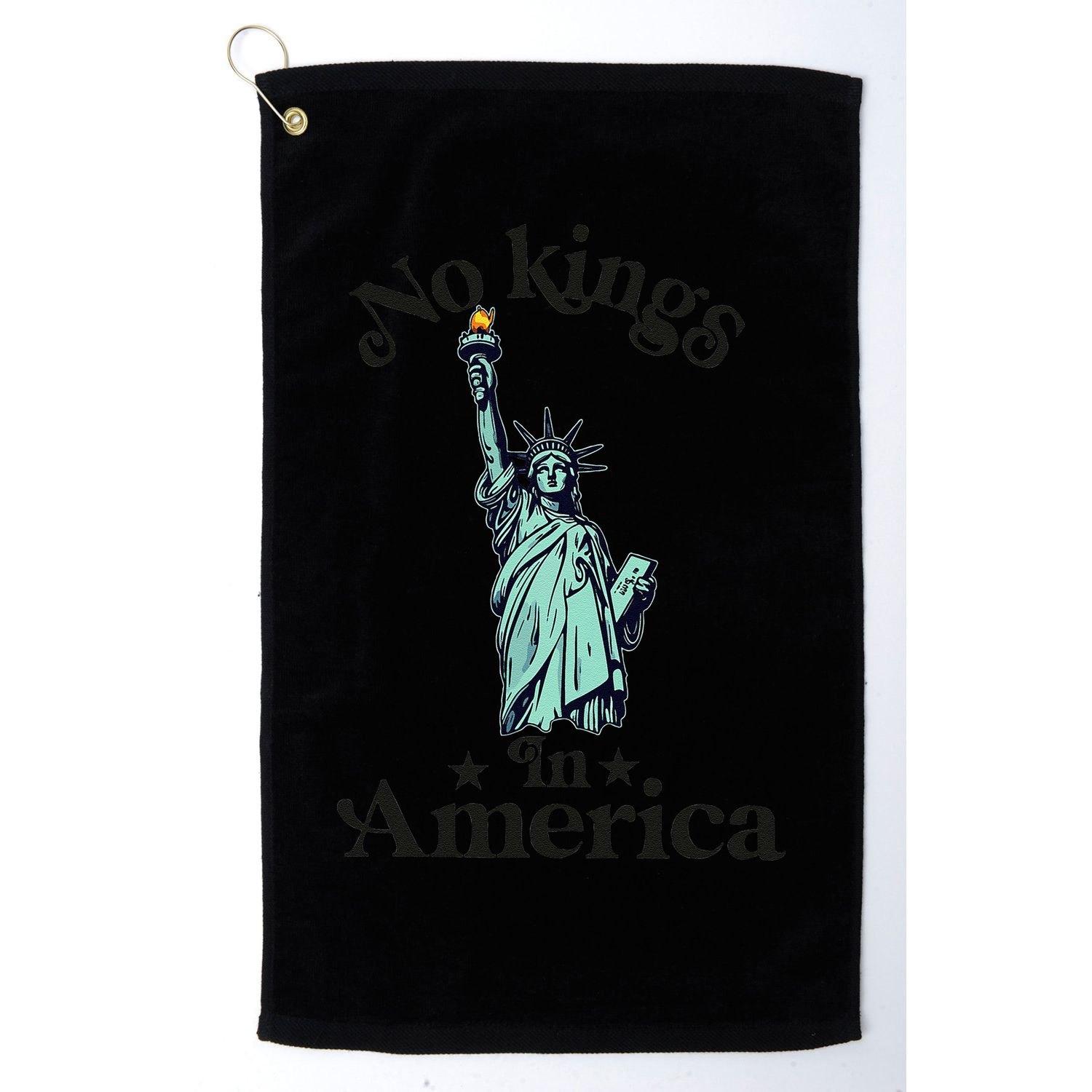 No Kings In America Flag Protest Save Democracy Golf Towel