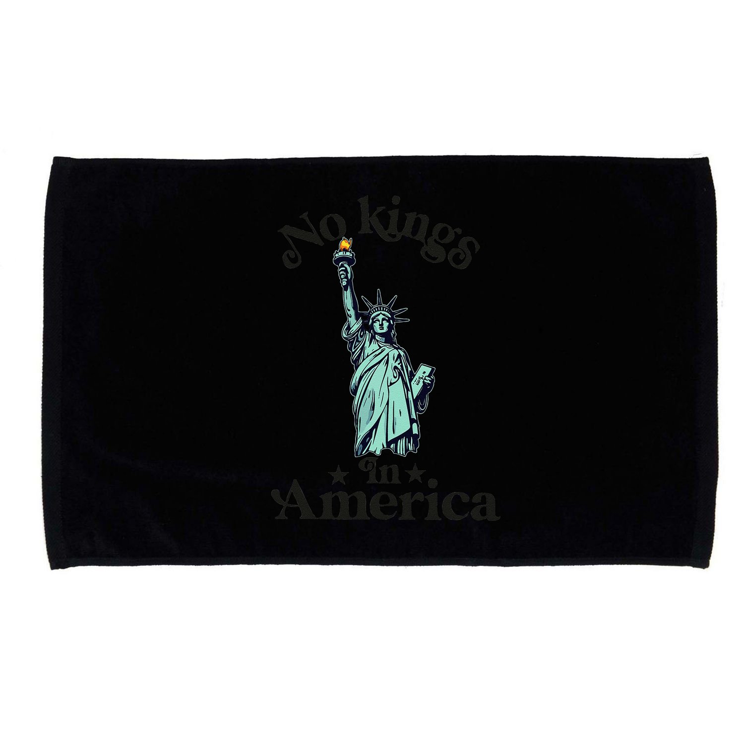 No Kings In America Flag Protest Save Democracy Microfiber Hand Towel