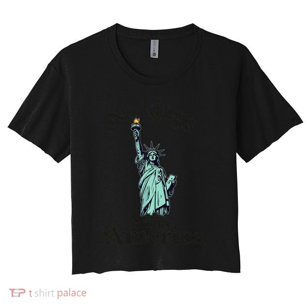 No Kings In America Flag Protest Save Democracy Crop Top