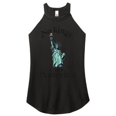 No Kings In America Flag Protest Save Democracy Women's Perfect Tri Rocker Tank