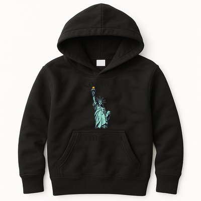 No Kings In America Flag Protest Save Democracy Kids Hoodie