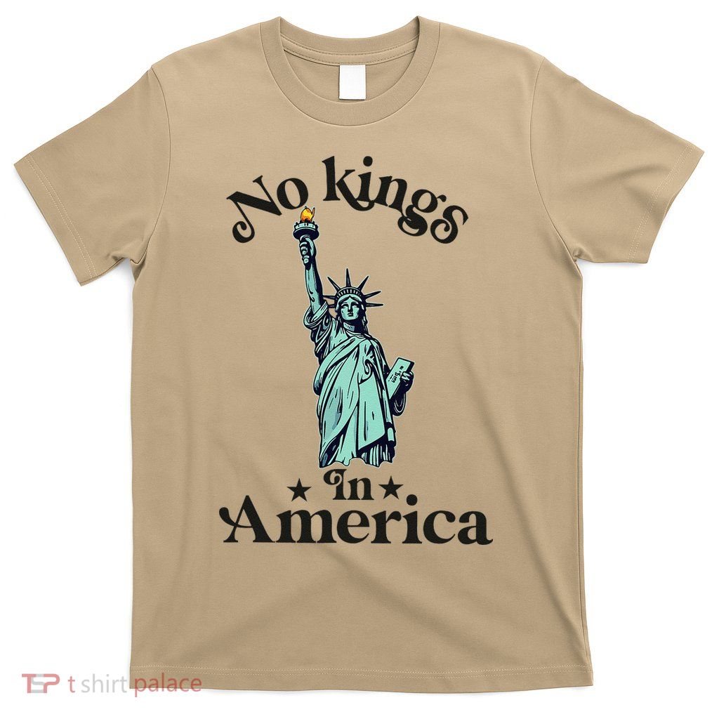 No Kings In America Flag Protest Save Democracy T-Shirt