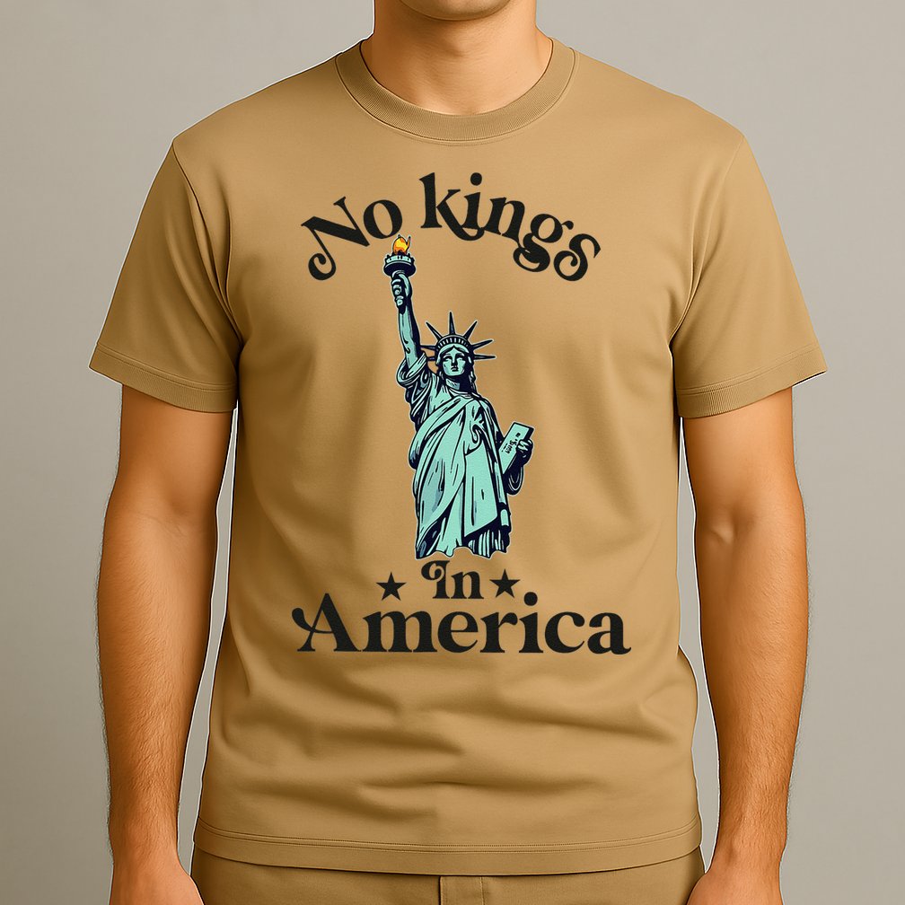 No Kings In America Flag Protest Save Democracy T-Shirt
