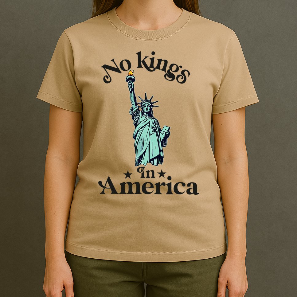 No Kings In America Flag Protest Save Democracy T-Shirt