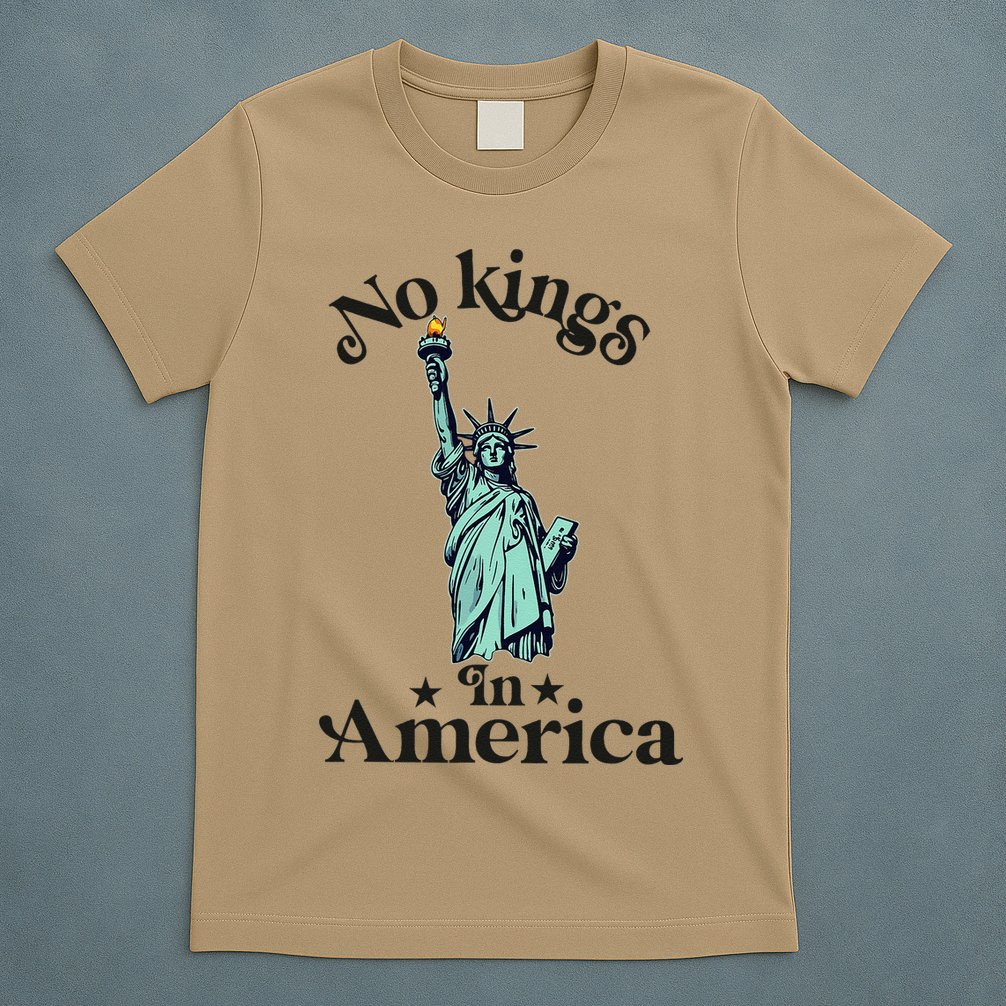 No Kings In America Flag Protest Save Democracy T-Shirt