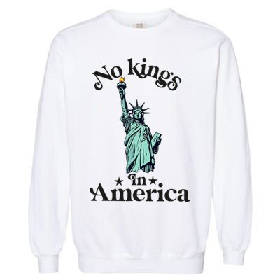 No Kings In America Flag Protest Save Democracy Garment-Dyed Sweatshirt