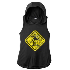 No Kangaroos In Austria Zookeeper Wildlife Animal Lover Ladies PosiCharge Tri-Blend Wicking Draft Hoodie Tank