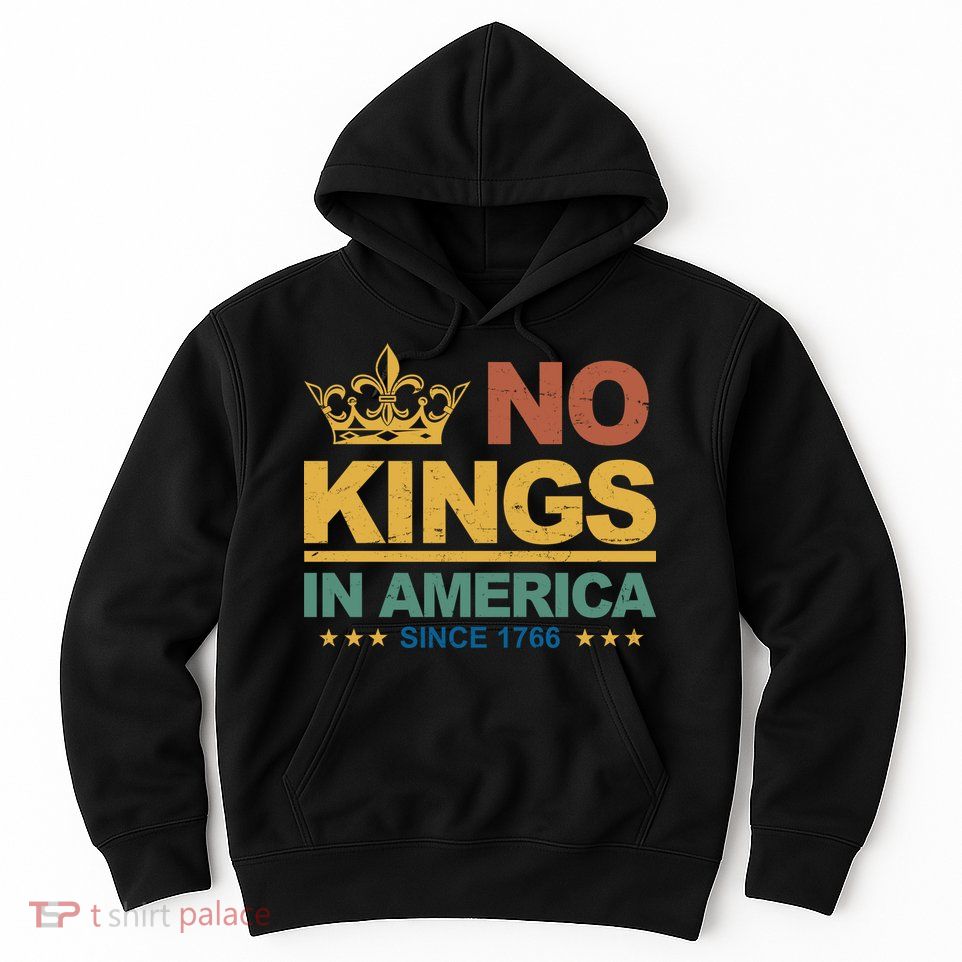 No Kings In America Vintage Democracy  Hoodie
