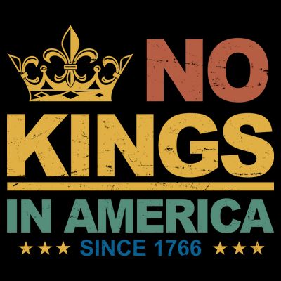 No Kings In America Vintage Democracy  T-Shirt