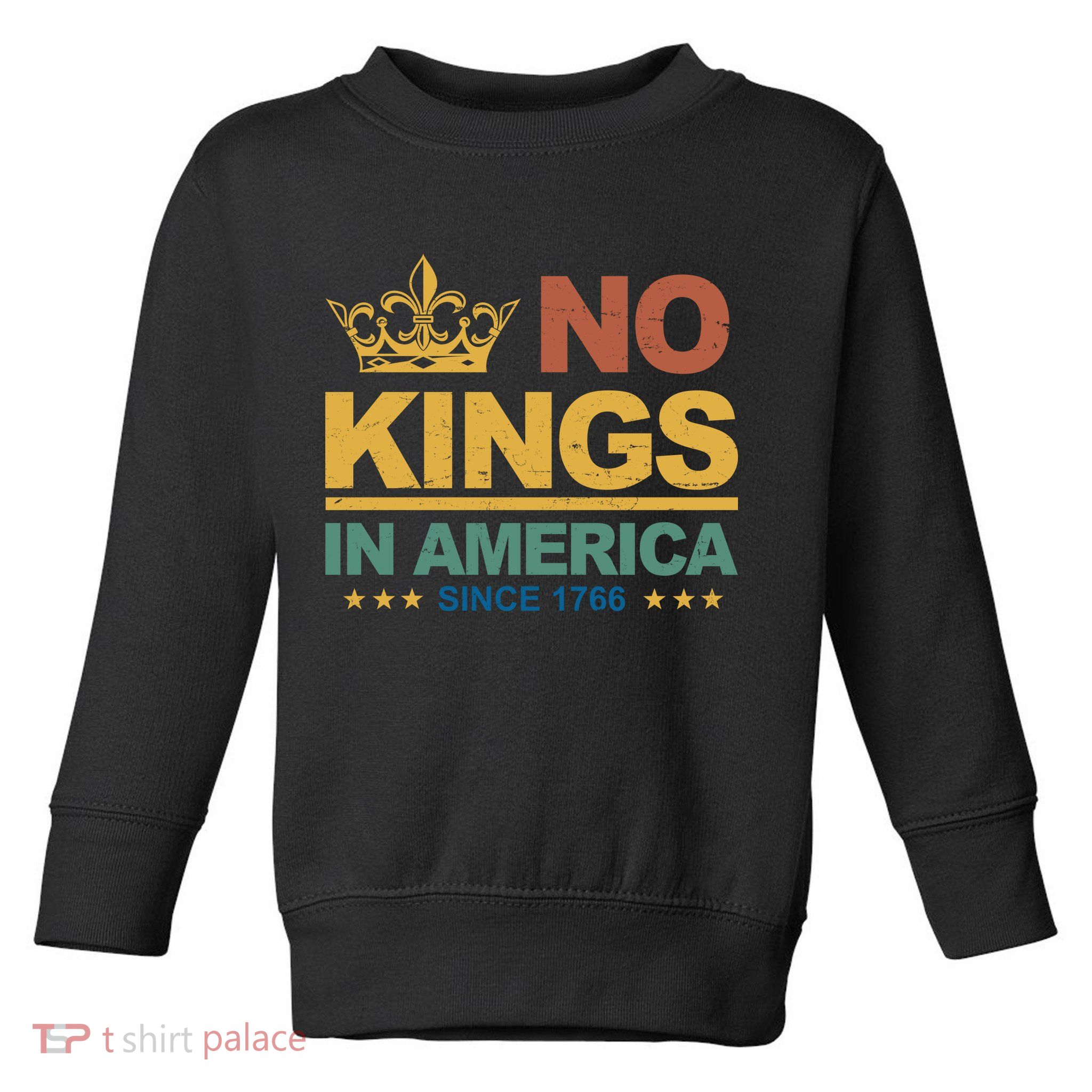 No Kings In America Vintage Democracy  Toddler Sweatshirt