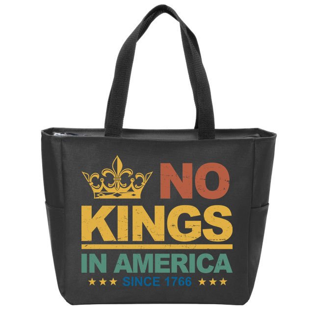 No Kings In America Vintage Democracy  Zip Tote Bag