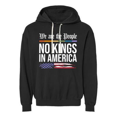 No Kings In America We The People Political Protest Garment-Dyed Fleece Hoodie