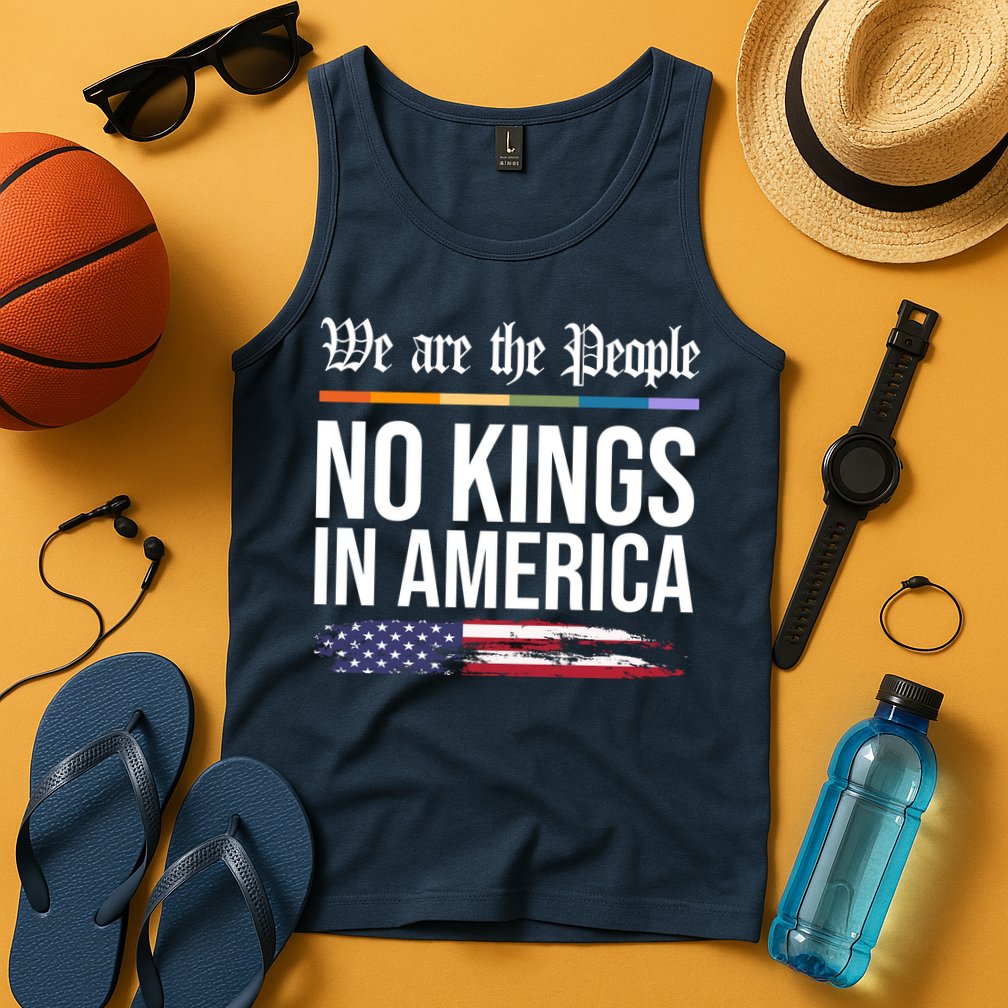 No Kings In America We The People Political Protest Tank Top