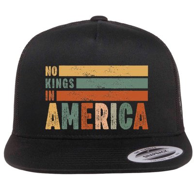 No Kings In America Flag Protest Save Democracy Flatbill Hat