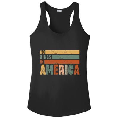 No Kings In America Flag Protest Save Democracy Ladies PosiCharge Competitor Racerback Tank