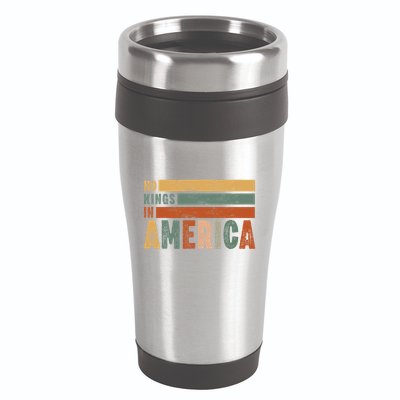 No Kings In America Flag Protest Save Democracy 16oz Travel Tumbler