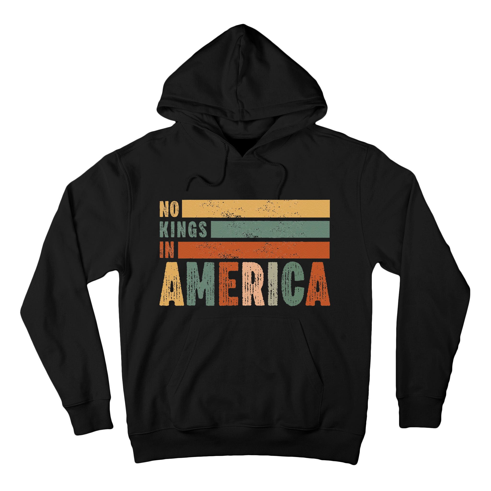 No Kings In America Flag Protest Save Democracy Tall Hoodie