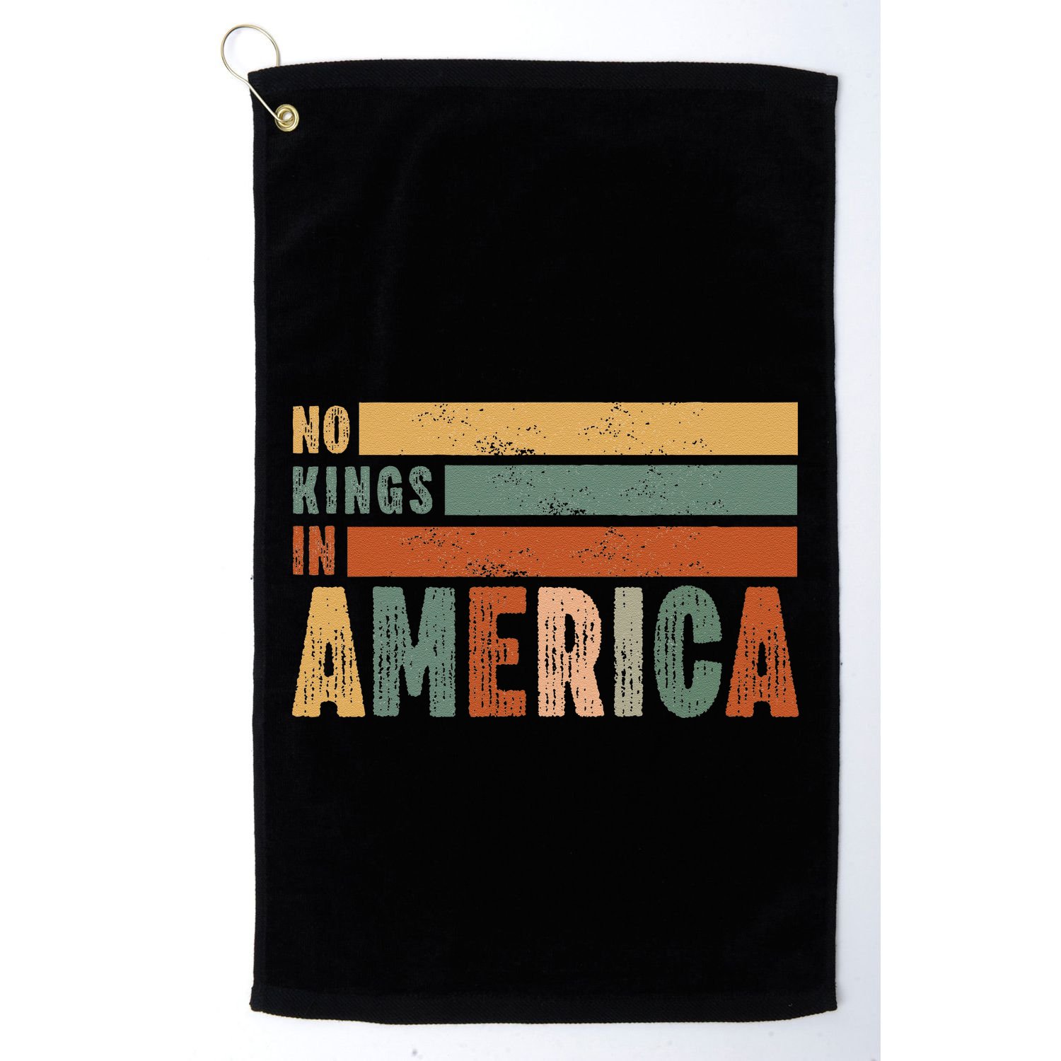 No Kings In America Flag Protest Save Democracy Golf Towel