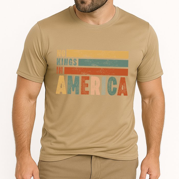 No Kings In America Flag Protest Save Democracy Cooling Performance Crew T-Shirt