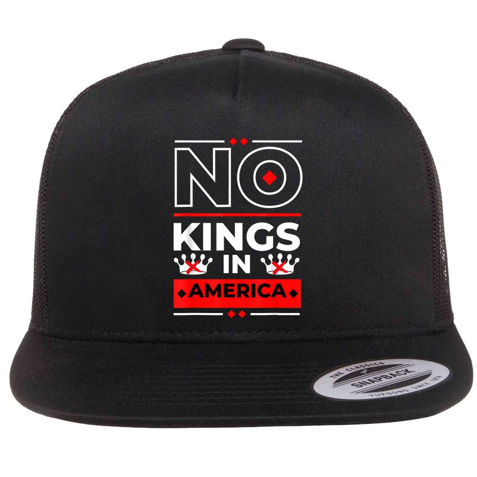 No Kings In America We The People Political Flat Bill Trucker Hat