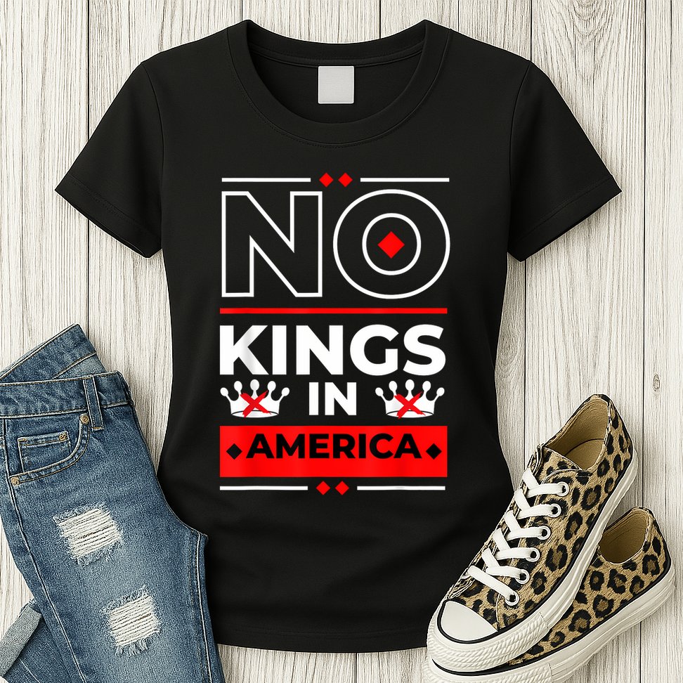 No Kings In America We The People Political Womens T-Shirt
