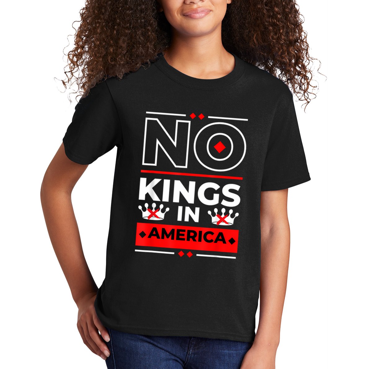 No Kings In America We The People Political Kids T-Shirt