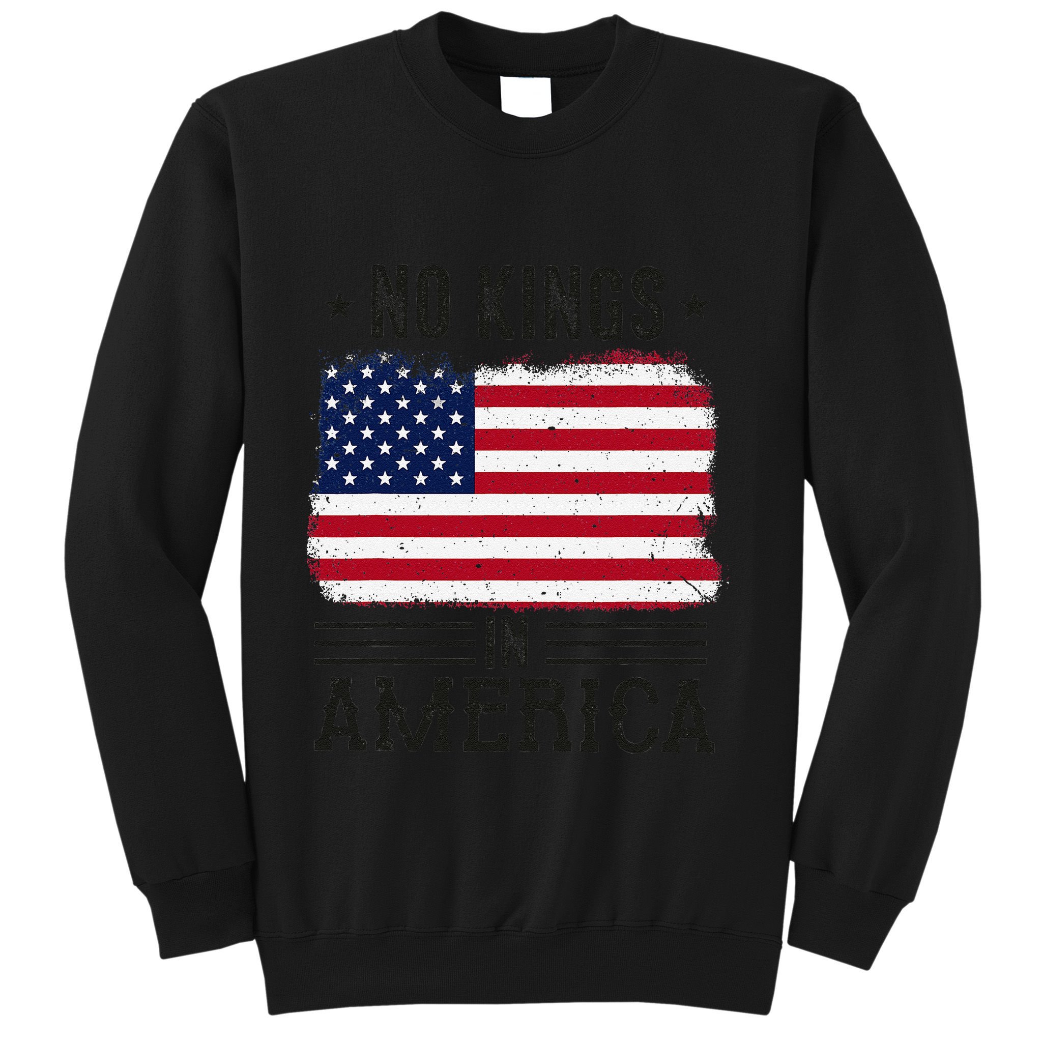 No Kings In America Flag Protest Save Democracy Sweatshirt