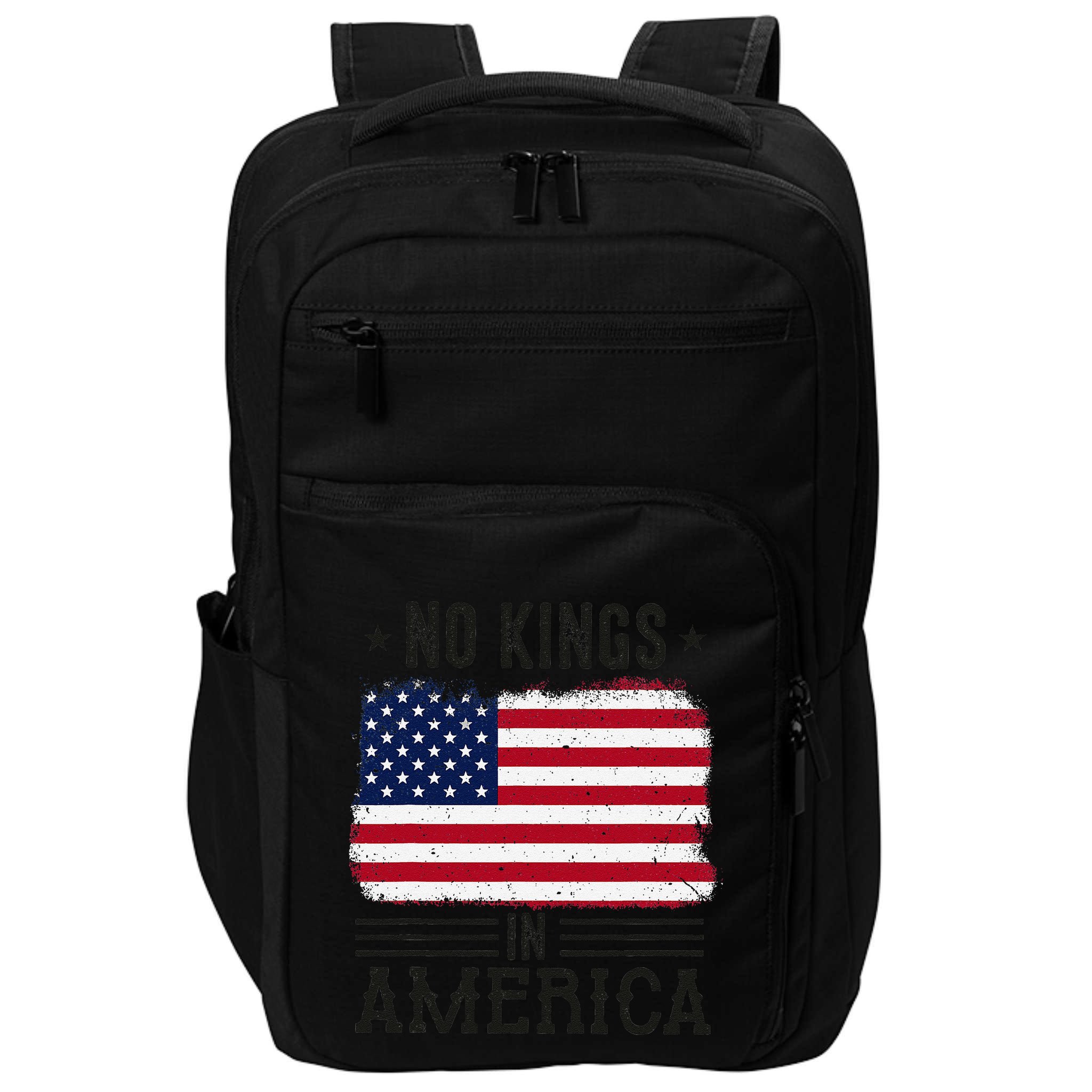 No Kings In America Flag Protest Save Democracy Impact Tech Backpack