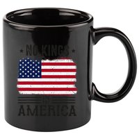 No Kings In America Flag Protest Save Democracy 11oz C Handle Ceramic Mug