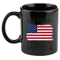 No Kings In America Flag Protest Save Democracy 11oz C Handle Ceramic Mug