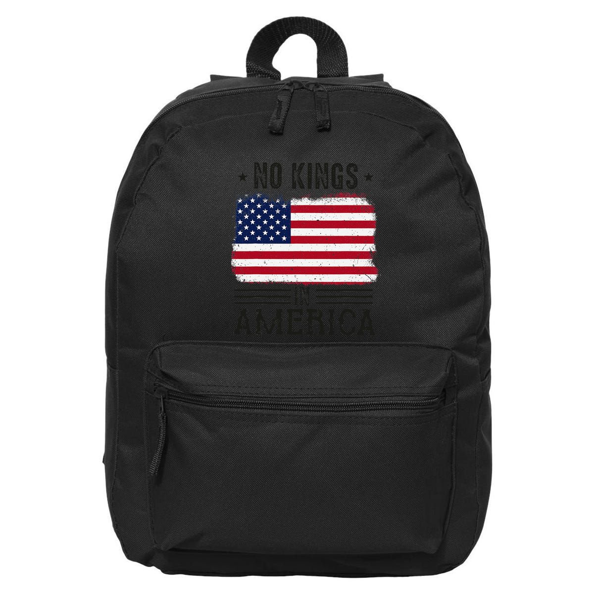 No Kings In America Flag Protest Save Democracy 16 in Basic Backpack