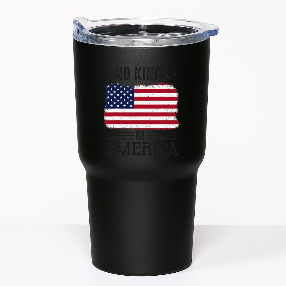 No Kings In America Flag Protest Save Democracy Tumbler