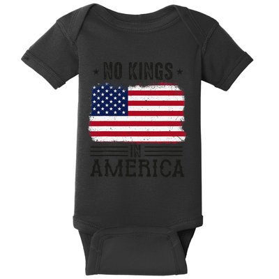 No Kings In America Flag Protest Save Democracy Baby Bodysuit