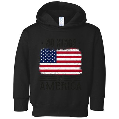 No Kings In America Flag Protest Save Democracy Toddler Hoodie